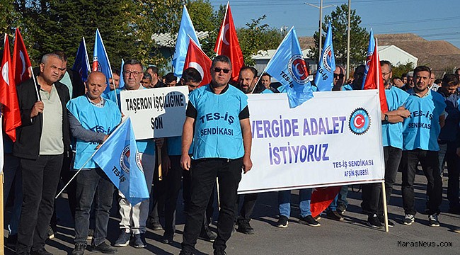 Afşin'de 'Vergide Adalet' Mitingi: İşçiler Hakkını Arıyor