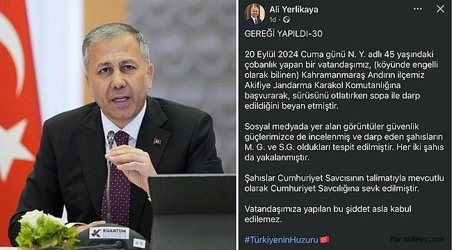 Bakan Yerlikaya, “Gereği yapıldı”