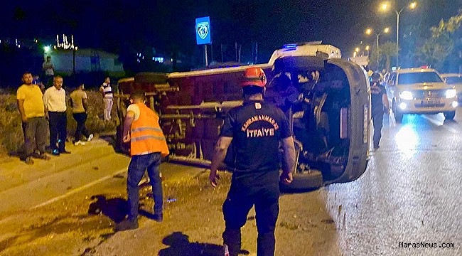 Kahramanmaraş’ta Yolcu Minibüsü Devrildi: 9 Yaralı