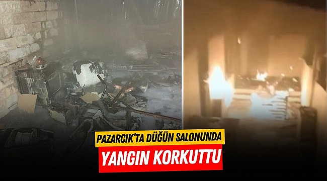 Pazarcık'ta düğün salonunda yangın