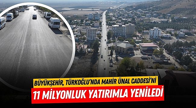 Büyükşehir, Türkoğlu’nda Mahir Ünal Caddesi’ni 11 Milyonluk Yatırımla Yeniledi