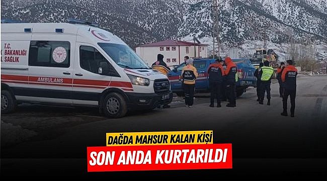 Dağda Mahsur Kalan Kişi Son Anda Kurtarıldı