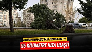 Kahramanmaraş’taki Fırtına Saatte 95 Kilometre Hıza Ulaştı