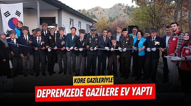 Kore gazileriyle depremzede gazilere ev yaptı