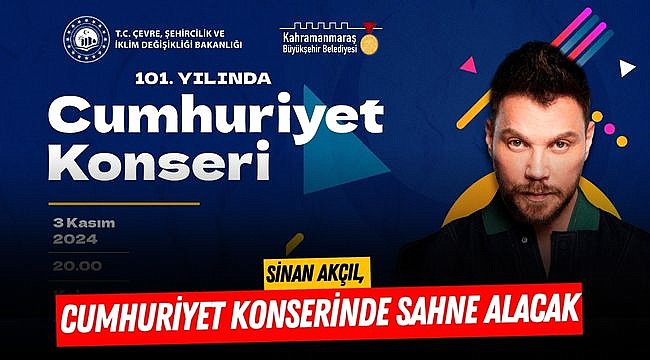 Sinan Akçıl, Cumhuriyet Konserinde Sahne Alacak