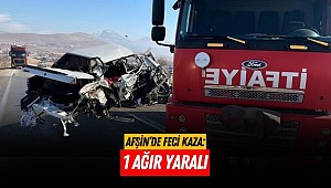 Afşin’de feci kaza: 1 ağır yaralı